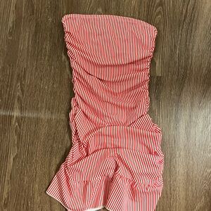 Princess Polly Red and White Striped Mini Dress